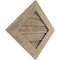 Ekena Millwork Timberthane Rough Sawn Diamond Faux Wood Non-Functional Gable Vent, Primed Tan, 21"W x 21"H GVURDI21X21DRSPR - alternate 2